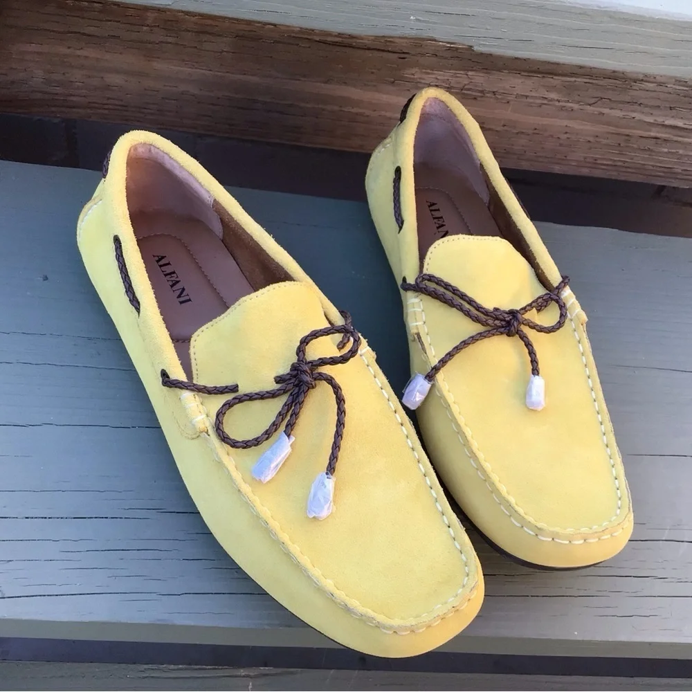 Alfa I Leather Suede Slip On Shoes
